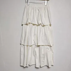 FREAK'S STORE コットン F カット ティアード ロングスカート オフホワイト レディース フリークスストア【中古】4-0411M∞のサムネイル