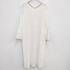 green label relaxing 3626-137-2802 CFC YRU サイドスリットワンピース シアー ホワイト グリーンレーベルリラクシング【中古】4-0508M♪のサムネイル
