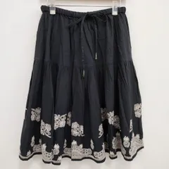 Deuxieme Classe ビーズ 刺繍 ギャザー スカート ブラック レディース ドゥーズィエムクラス【中古】4-0604M♪のサムネイル