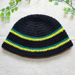SS-42 春夏用  クラッシャーハット ビーニー バケットハット コットン 男女兼用 ハンドメイド 手編み  クロシェハット