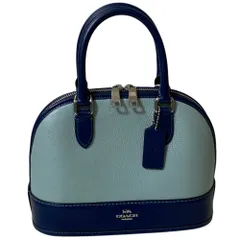 美品 COACH コーチ サブリナ サッチェル バッグ・カラーブロック 2way ハンドバッグ ショルダーバッグ CAM56 ブルー レディース 古着 中古 USED
