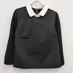 anana n15b519 パール付き 切替 ブラウス シャツ ブラック レディース アナナ【中古】4-0804M♪のサムネイル