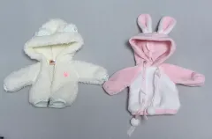 USDサイズ DMS製 うさぎ フードTシャツ クマ ボア ジップアップ