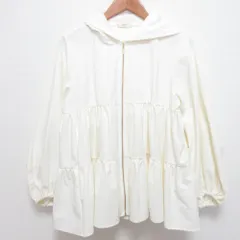美品 24SS yori ヨリ 撥水ストレッチパーカー サイズ34 ホワイト レディース 古着 中古 USEDのサムネイル