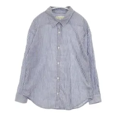 B:MING by BEAMS エフォートレス シャツ 定価8690円 ストライプ 長袖シャツ ホワイト ブルー レディース ビーミングバイビームス【中古】6-0121M∞のサムネイル
