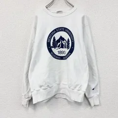 Champion　チャンピオン　リバースウィーブ　スウェット/トレーナー　カレッジプリント　現行　白　ホワイト　Mサイズ　古着