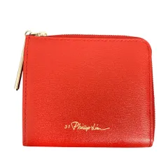 良品 3.1 phillip lim 3.1フィリップリム ジップ アラウンド ウォレット カードケース レッド レディース 古着 中古 USED