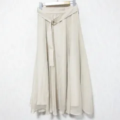 美品 25SS JUSGLITTY ジャスグリッティー リネンライクシアースカート 45134160 1 ベージュ レディース 古着 中古 USED