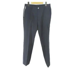 グリーンクラブ GREEN CLUBS ゴルフウェア ロング丈 テーパードパンツ ジップフライ 79 紺系 ネイビー 日本製 毛 ウール 無地のサムネイル