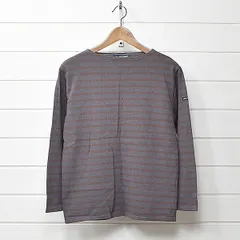 セントジェームス ウェッソン ボーダー カットソー SM チャコールグレー ブラウン SAINT JAMES｜24k2110