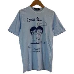 美品 Dsquared2 ディースクエアード キムカサリ プリントTシャツ カットソー サイズXXS ブルー レディース 古着 中古 USED