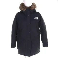 美品△THE NORTH FACE ザ・ノースフェイス NDW91935 Moutain Down Coat マウンテンダウンコート ゴアテックス ロゴ刺繍 エコファー・フード付き ダウンジャケット ブラック S 正規品 レディース