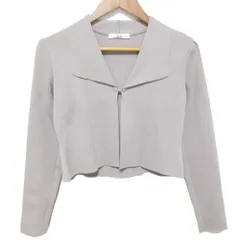 美品 Rene ルネ ビジューボタン ストレッチ ショートジャケット 6842990 サイズ34 グレージュ レディース 古着 中古 USEDのサムネイル