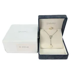 美品 TASAKI タサキ パールネックレス パール 薔薇 Y字タイプ シルバー 箱あり 3.2g レディース