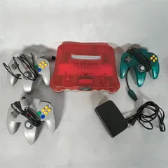 【管2603-425】Nintendo64  ニンテンドー64 NUS-001 AVケーブル無し/コントローラー3点 任天堂 現状渡し 動作未確認