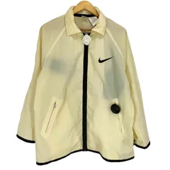 ナイキ NIKE 90s～00s 白タグ ビッグスウッシュプリントナイロンジャケット メンズ  L