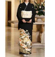 礼装用　黒留袖　松島図琳派　着物単品　【結婚式、披露宴などの祝い事に】旧レンタル商品