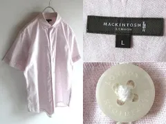 MACKINTOSH LONDON マッキントッシュ ロンドン 花柄 シャドーフラワー柄 半袖 コットンリネンシャツ L ライトピンク 三陽商会のサムネイル