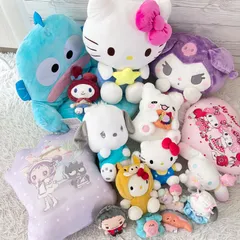 サンリオ ぬいぐるみ Sanrio 大量まとめ売り 16点セット  ハンギョドン ぬいぐるみチェア  グッズ  キティ クロミ 1006