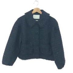 BALLSEY ボールジィ モールヤーンツイード ラウンドカラーミニジャケット サイズ:36 スパンコール    ブラック/ネイビー レディース / 240001201267のサムネイル
