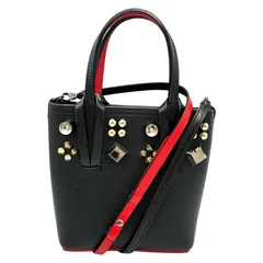 クリスチャンルブタン Christian Louboutin ハンドバッグ CABATA 2wayショルダー レザー ブラック×レッド レディースのサムネイル