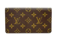 ルイ ヴィトン ヴィンテージ 旧タイプ 二つ折り 札入れ 財布 LV モノグラム PVCレザー 茶 ブラウン Louis Vuitton 5983k