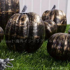 カボチャの置物 ハロウィン ハロウィーン インテリア 装飾 デコレーション 7個セット 3カラー 小物 オブジェ パーティ パーティグッズ おしゃれ かわいい 4-7のサムネイル
