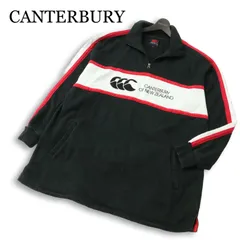 CANTERBURY カンタベリー ラグビー 通年★ 切替 ロゴ刺繍 スウェット ハーフジップ トレーナー 大きいサイズ Sz.XL メンズのサムネイル