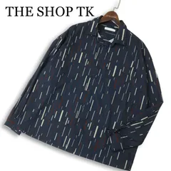 THE SHOP TK タケオキクチ 通年★ 長袖 ビッグシルエット 総柄 ストライプ シャツ Sz.M メンズ
