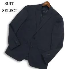SUIT SELECT スーツセレクト 通年★ 背抜き ストレッチ 千鳥 テーラード ジャケット Sz.A5 メンズ 紺 ネイビー
