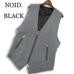 NOID. BLACK ノーアイディー 通年★ ジップ ストレッチ スリム ジレ ベスト Sz.2 メンズ 灰 グレーのサムネイル