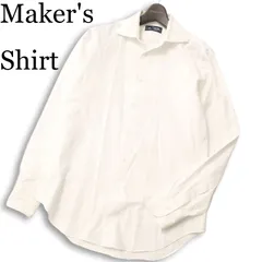 Maker's Shirt メーカーズシャツ 鎌倉 通年★ 長袖 ストライプ シャツ 日本製 Sz.39-87 メンズ 白