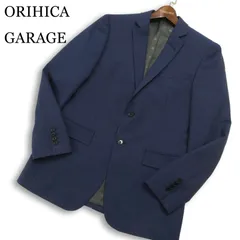 ORIHICA GARAGE オリヒカ 通年 総裏★ ストレッチ ストライプ コンフォート テーラード ジャケット Sz.A6　メンズ ネイビー