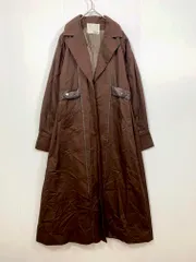新品 &g’aime アンジェム 988-69701 定価19580円 レザーパイピングトレンチ コート sizeF/茶 ◆■◎レディース