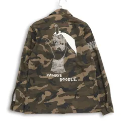 DOWBL × MARK GONZALES ダブル マークゴンザレス 長袖 迷彩 カモフラ プリント ミリタリー シャツ ジャケット Sz.42 メンズのサムネイル