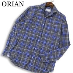 オリアン デニムディビジョン インディゴ チェックシャツ 43 XL - メルカリ