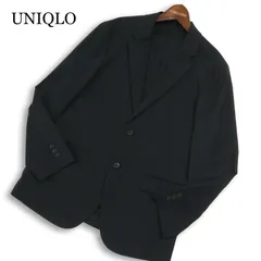 21SS★ UNIQLO ユニクロ 春夏 感動ジャケット★ SLIM FIT ウールライク テーラード ジャケット Sz.S メンズ 黒