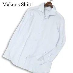 Maker's Shirt メーカーズシャツ 鎌倉 通年★ 長袖 ストライプ シャツ ワイシャツ 日本製 Sz.L メンズ
