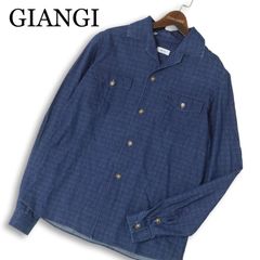 GIANGI コットンリネンカプリシャツ ジャンジー イタリア製
