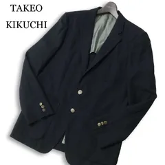 TAKEO KIKUCHI タケオキクチ 通年★ 背抜き テーラード ジャケット ブレザー 紺ブレ Sz.4 メンズ ネイビー 大きいサイズ