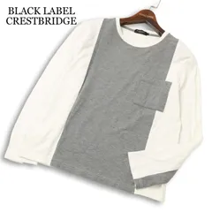 BLACK LABEL CRESTBRIDGE ブラックレーベル クレストブリッジ バイカラー★ 長袖 カットソー ロンTシャツ Sz.M メンズ