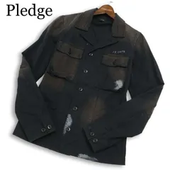 Pledge プレッジ 通年★ ムラ加工 ワーク ジャケット 日本製 Sz.48 メンズ 黒 日本製のサムネイル