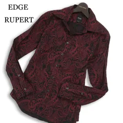 EDGE RUPERT ルパート 通年★ 長袖 ペイズリー 総柄 スリム シャツ 日本製 Sz.2 メンズのサムネイル