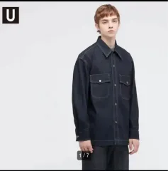 UNIQLO U デニム オーバーサイズ シャツ XXL