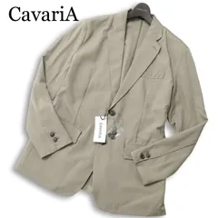 【新品 未使用】 CavariA キャバリア 通年★ ストレッチ スリム アンコン テーラード ジャケット Sz.XL メンズのサムネイル