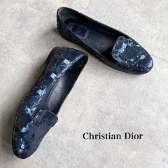Christian Dior クリスチャンディオール フラットシューズパンプス カナージュ スパンコール ブルー  34 1/2 レディースシューズ 21.5cmのサムネイル