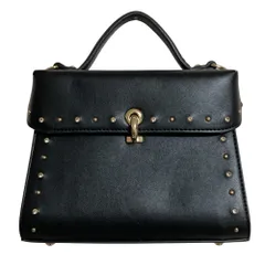 良品 DIANA ダイアナ スタッズ2WAYショルダーバッグ ブラック レディース 古着 中古 USED