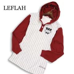 LEFLAH × WANIMA レフラー ワニマ コラボ★ 長袖 ストライプ プルオーバー パーカー Sz.L メンズのサムネイル