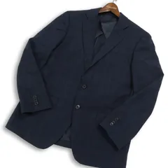 Barrage バラージュ 通年 背抜き CORDURA★ チェック柄 テーラード ジャケット Sz.AB5 メンズ 紺 ネイビー