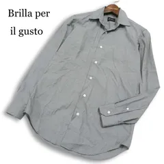 Brilla per il gusto ブリッラ ペル イル グスト 通年★ 長袖 シャツ 日本製 Sz.14 1/2 /37 メンズ 灰 グレーのサムネイル